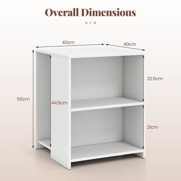 Sidebord 40x40x50 cm hvid