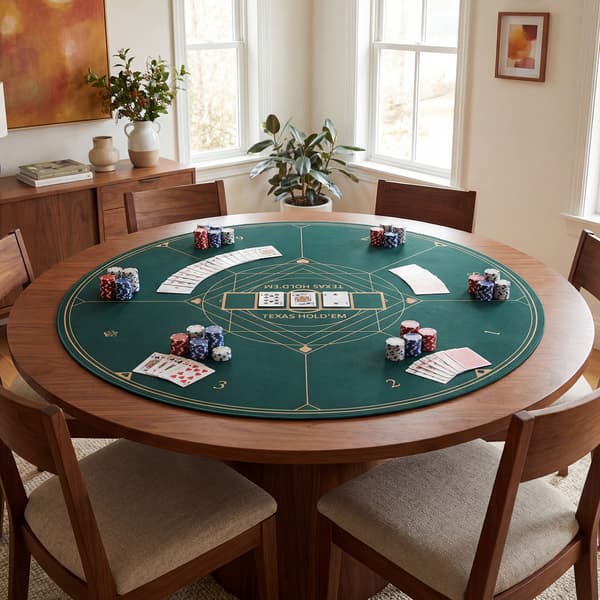 Pyöreä pokerimatto Ø120 cm vihreä