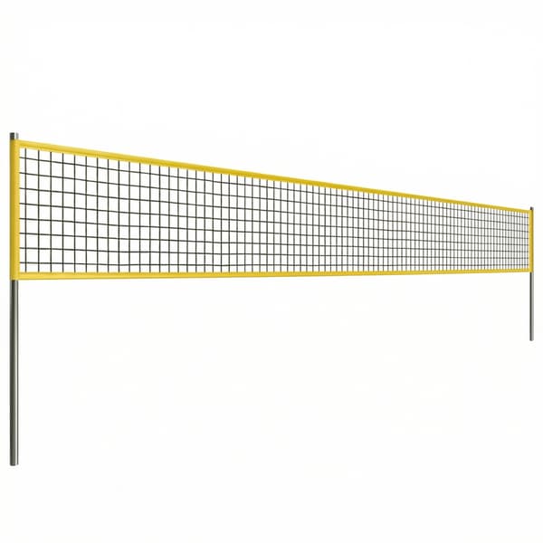 Volleyballnet sæt 950x100x248 cm sort stål