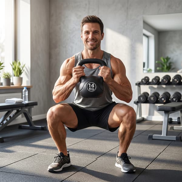 Kettlebell 14 kg 27x21x31 cm sort