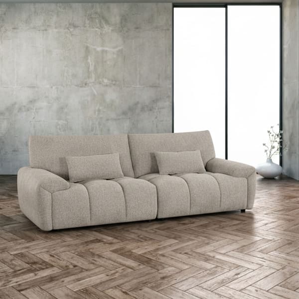 Sofa BARBARA 248x101x89 cm lysebrunt stof