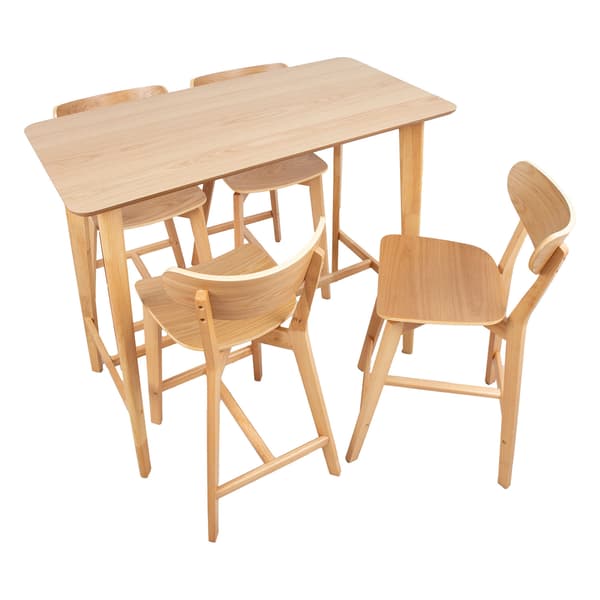 Barbord Set 120x60x105 cm Ekträ