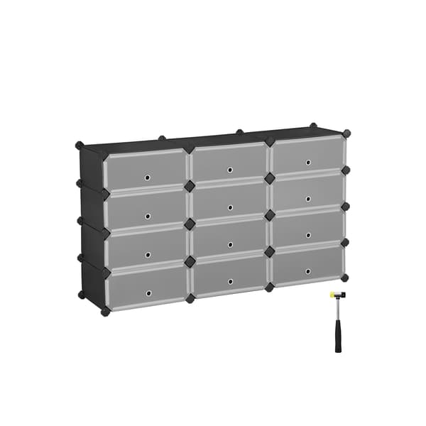 Skohylde 83x31x105 cm sort