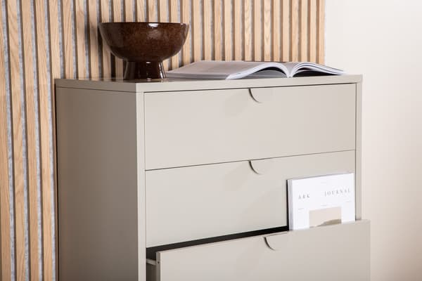 Kommode Piring Stål Beige