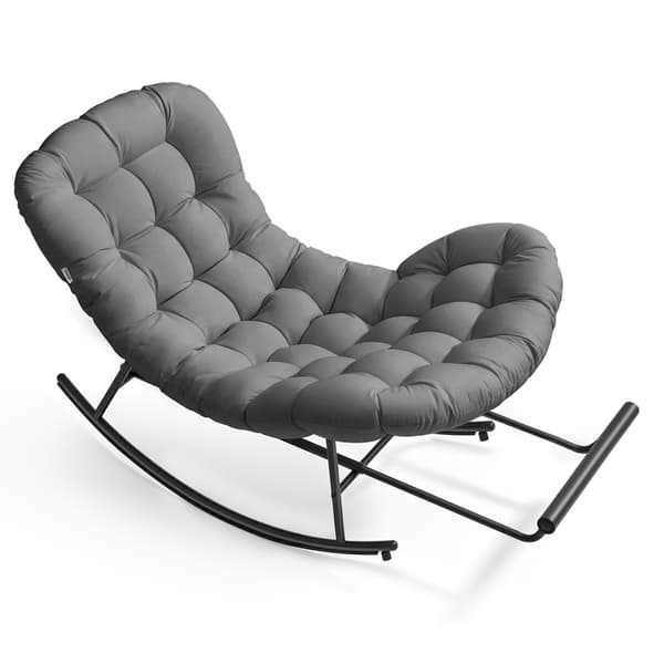 Gungstol 118x85x85 cm Grå Stål