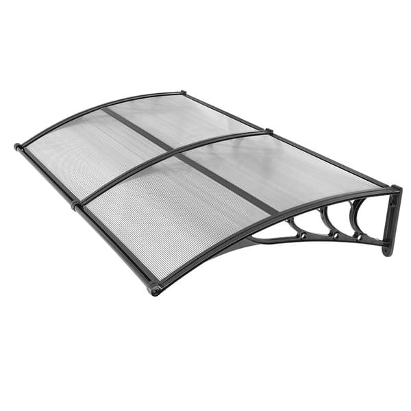 Dørmarkise 96,5x198,7x27,5 cm Klar polycarbonat