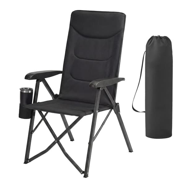 Campingstol 70x60x110 cm Sort