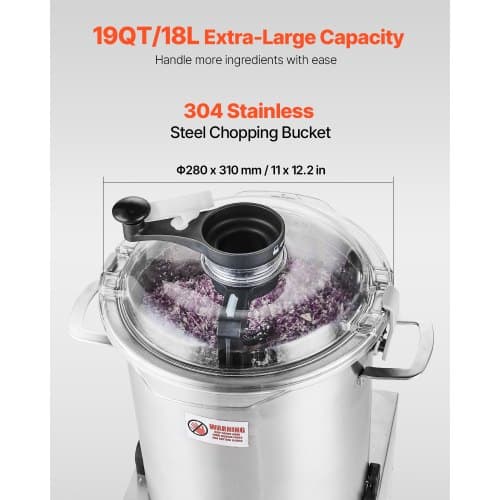 Foodprocessor, 42,5x37,3x71 cm, rustfrit stål