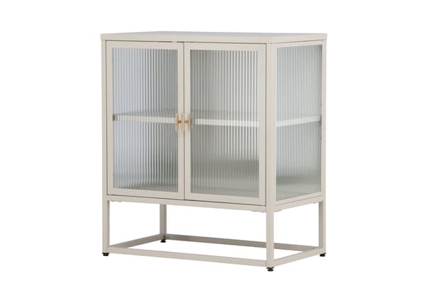 Opbevaringsskab Garis Beige Glas Stål
