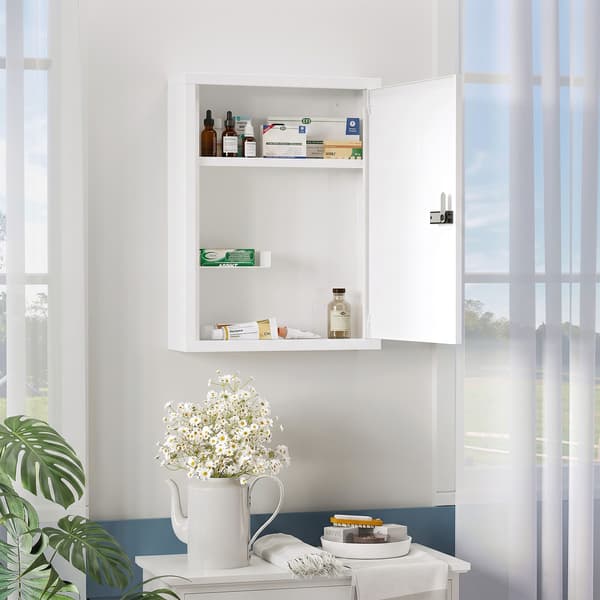 Medicinskab til vægmontering 40x15x53,5 cm hvid