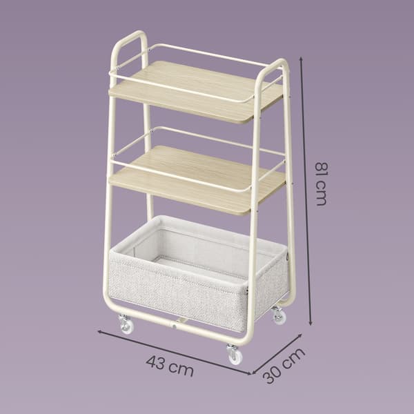 Serveringsvagn 43x30x81 cm Beige