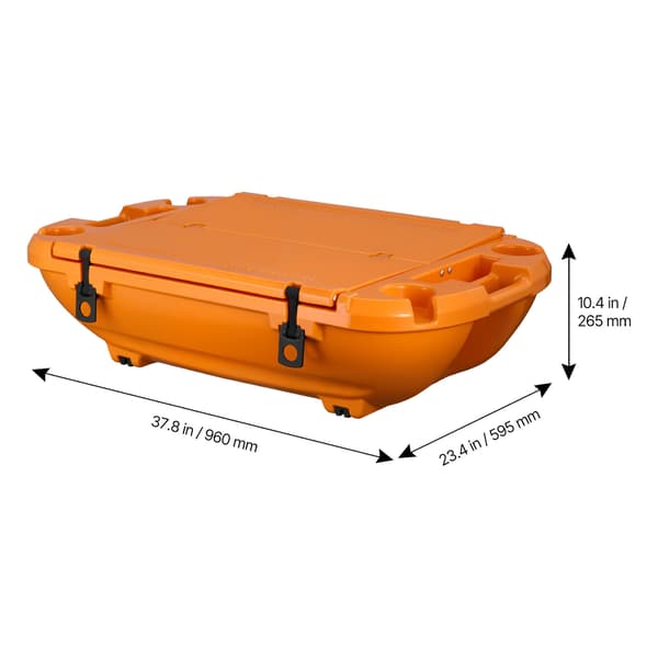 Kelluva viilennin 96x59.5x26.5 cm Oranssi LLDPE