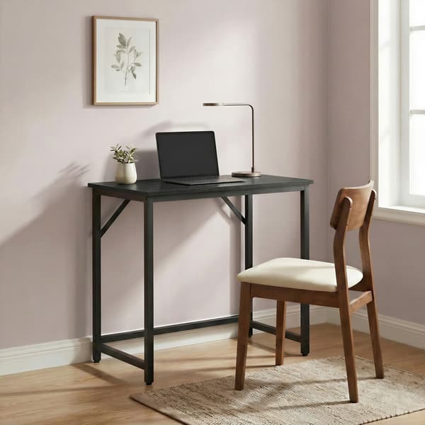 Skrivebord, 50x80x76 cm, Svart