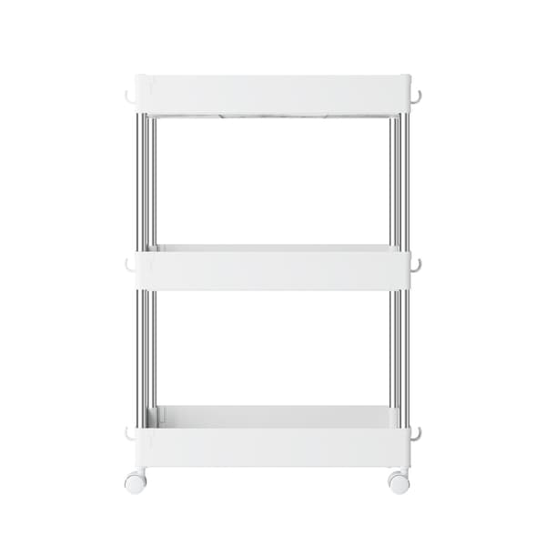 Rullevogn 40x22x60 cm Hvit Plast