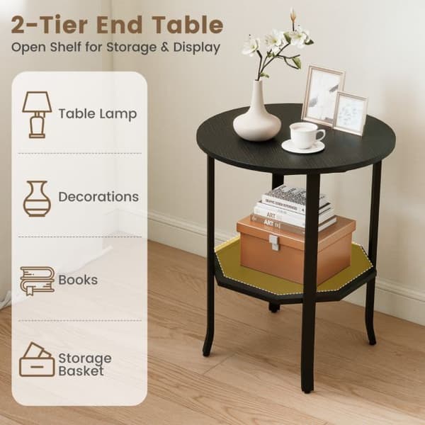 Sidebord, 50x50x61 cm, Sort, Opbevaring , Star
