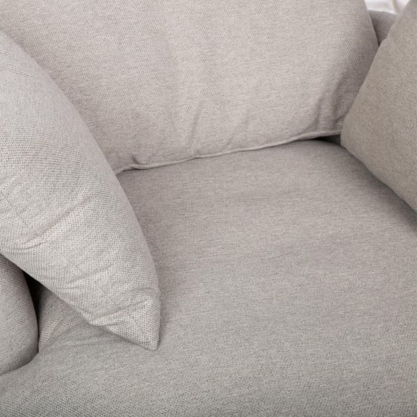 Lænestol FLUFFY 110x105x65/86 cm lysegrå