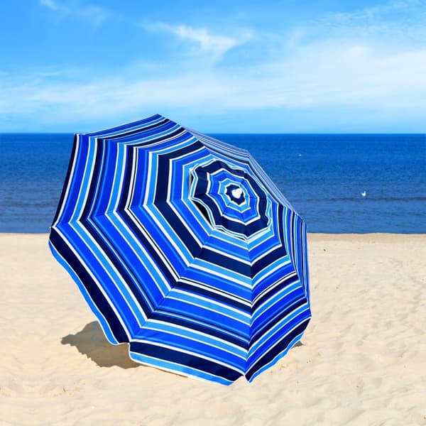 Udendørs parasol Ø220x220 cm navy