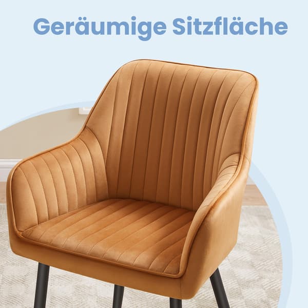 Spisebordsstol 60x62,5x85 cm Brun-Sort Velourpolstring