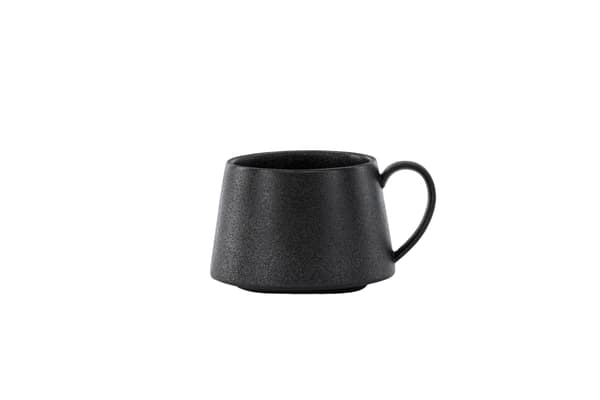 Kaffekop, 8x7x10 cm, Sort, Porcelæn