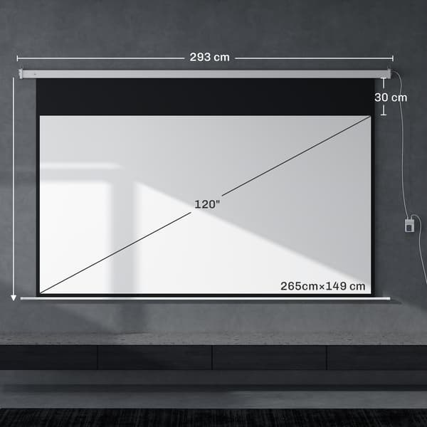Projektorduk 293x193 cm vit
