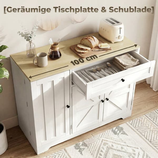 Skænk 100x40x81 cm Hvid MDF