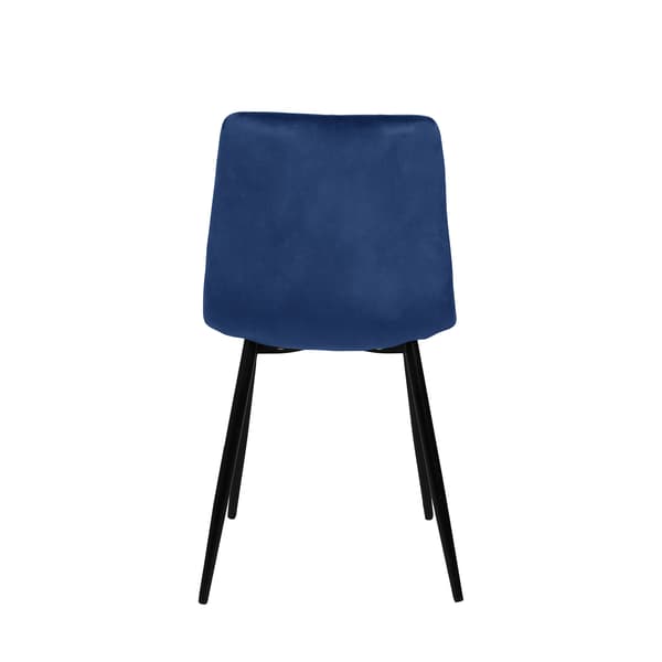 Stol 46x55x89 cm Mörkblå Sammet