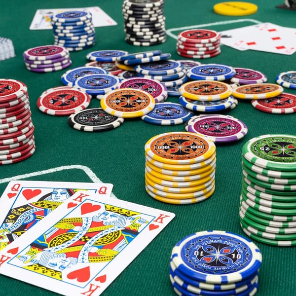 Pokerchipssæt 300 stk sort