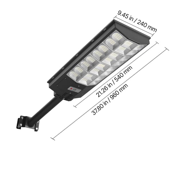 Solargatubelys, 8000W 450000LM, Utomhus, LED, Rörelsesensor, Vattentät, 3-pack