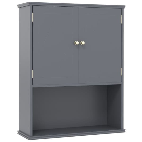 Badeværelsesskab til væg 60x21x75 cm sort