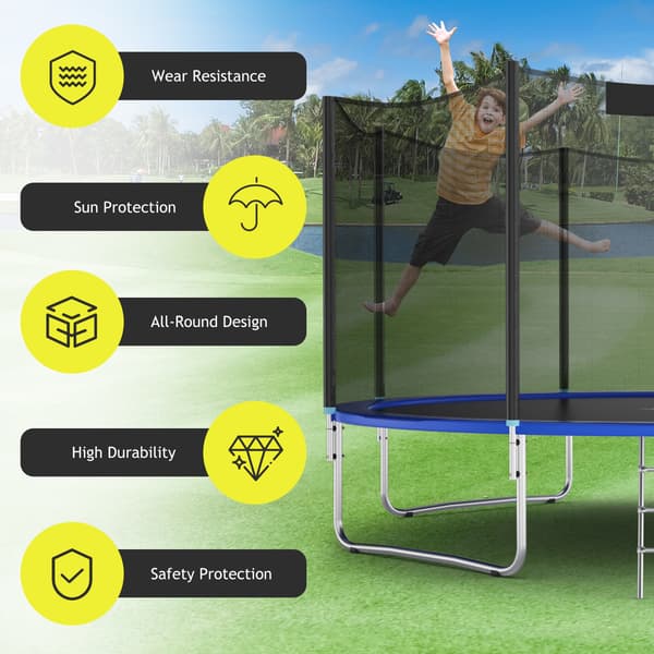 Trampolin Udskiftning Beskyttelsesnet, 12 ft, Sort , Star