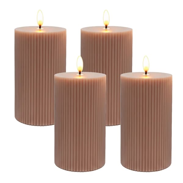 LED-kynttiläsarja, 4 kappaletta, vaaleanpunainen, Kodustaar