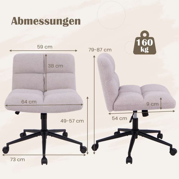 Kontorstol, 74×69×80 cm, Beige , Star