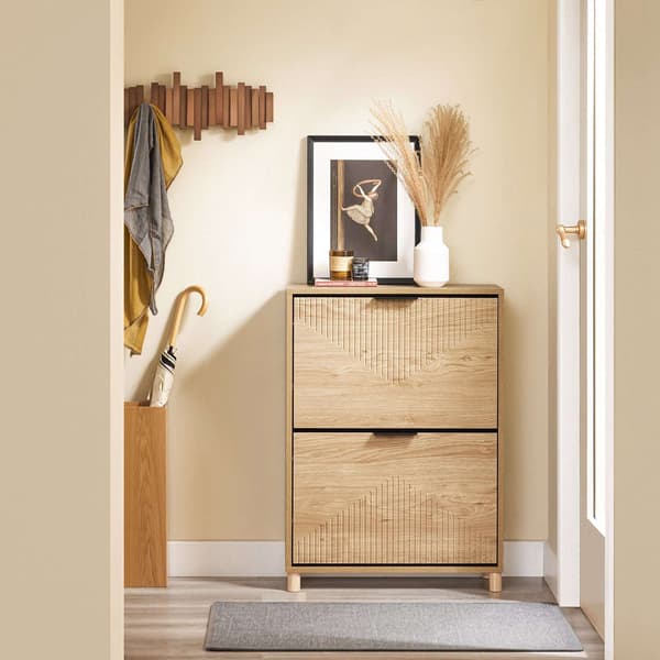 Skoskab 60x24x83 cm Lys Træ