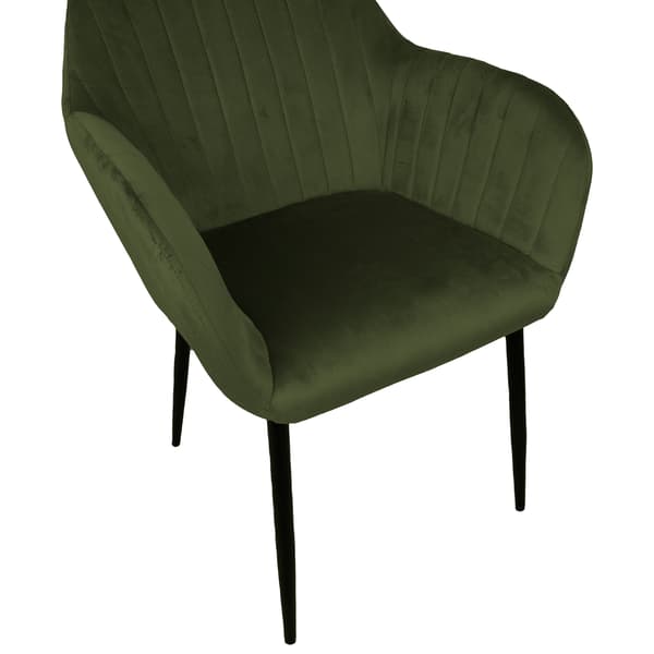 Stol Evelin 58x59x81 cm Grön Sammet