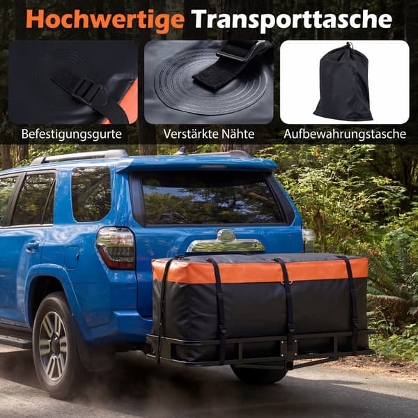 Bagageboks 453L 146x61x51 cm orange/sort