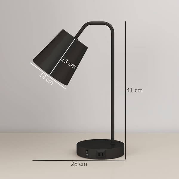 Bordlampe sæt 2 stk 28x15x41 cm sort