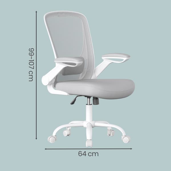 Kontorstol 53 cm Svart Ergonomisk Mesh