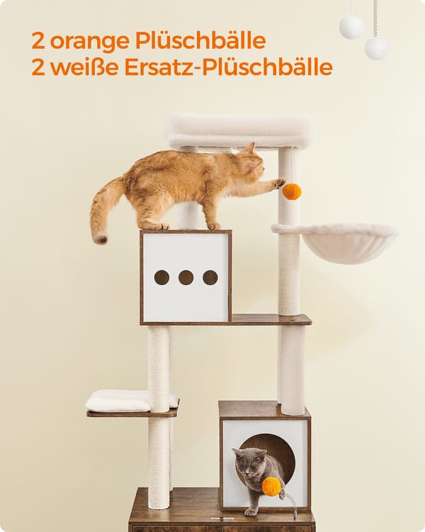 Kattträd 60x52x183 cm Brun