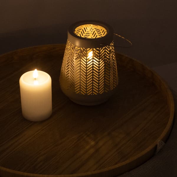 LED-lantern 15x18 cm Metall