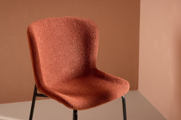 Spisebordsstol Modesto 48x51 cm Rød, Bouclé