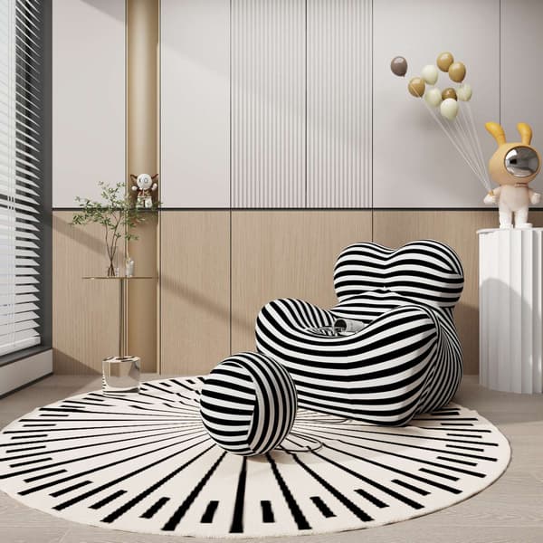 Rund sidobord, Modig, guldvit