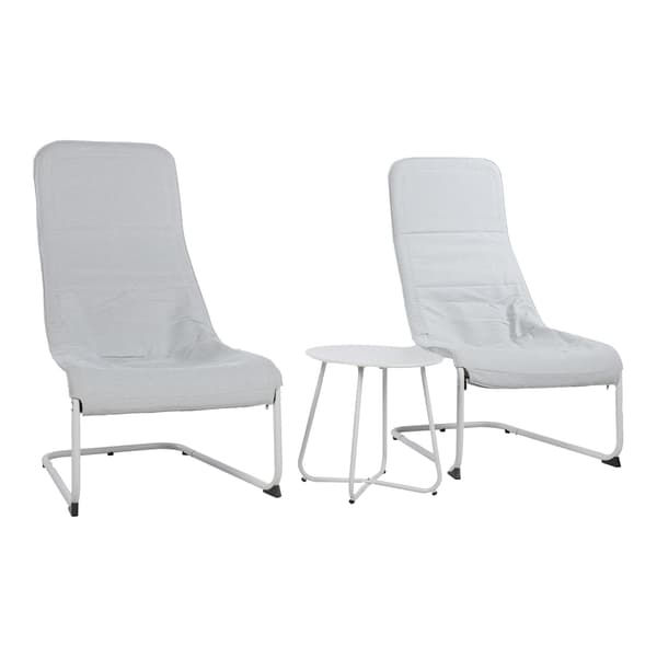 Balkongset MELFI bord och 2 stolar, grå