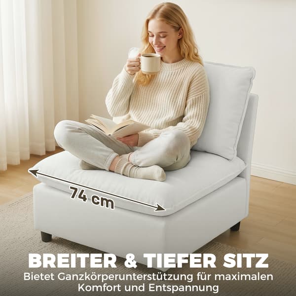 Accentstol 74x85x78 cm Grå Kunstlæder