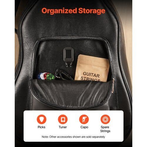 Hardcase til akustisk guitar 119,5x41 cm sort