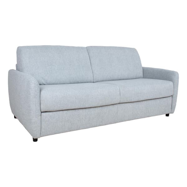 Soffa med bäddfunktion 203x97x91 cm Blå tyg