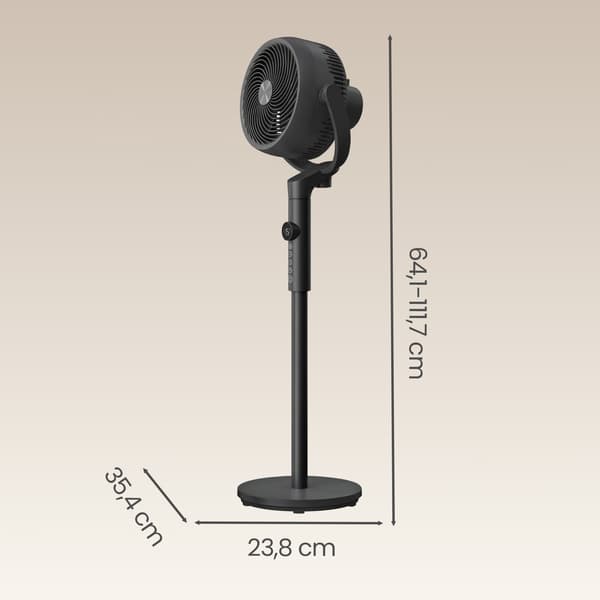 Gulvventilator 23,8x35,4x111,7 cm Sort Justerbar