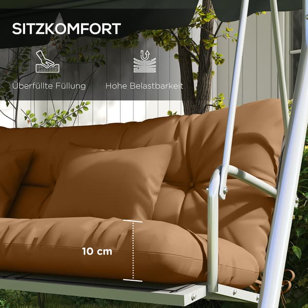 Istuintyynysetti 150x50x10 cm Ruskea Polyesteri