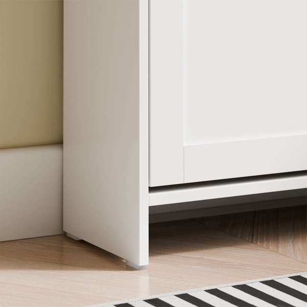 Skoskåp 80x19x107 cm Vit MDF