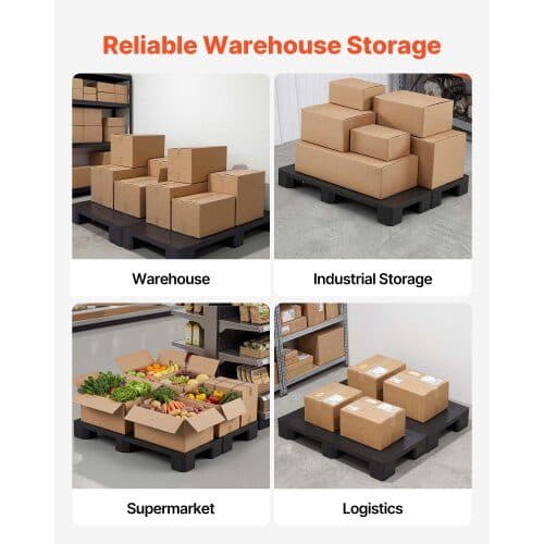 Plastpaller 2 stk 1000x500x136 mm sort