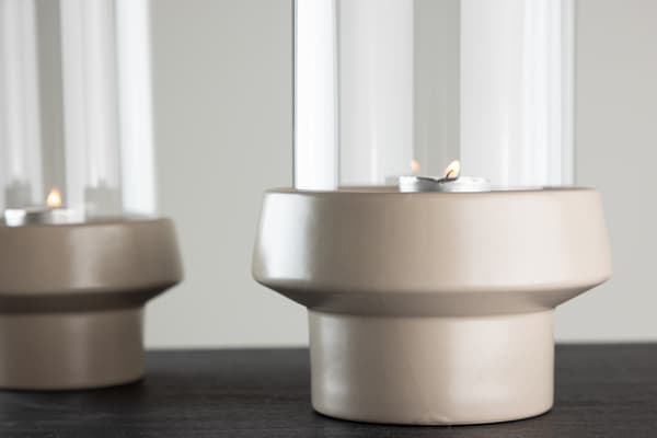 Lanterne Davida, 15x29 cm, beige, stentøj